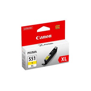 Cartucho ORIGINAL CANON CLI 551XL AMARILLO para impresoras PIXMA iP7250 / MG5450 / MG6350