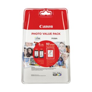 Canon Value Pack PG-545XL + CL-546XL + Papel Original
